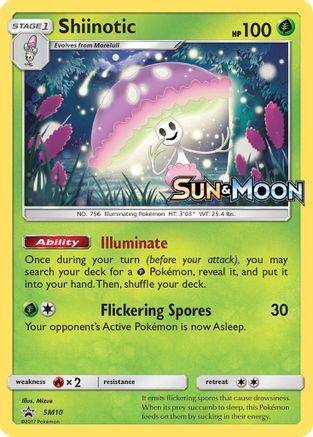 Shiinotic (Prerelease) SM10  - Holofoil SM Promos - Promo