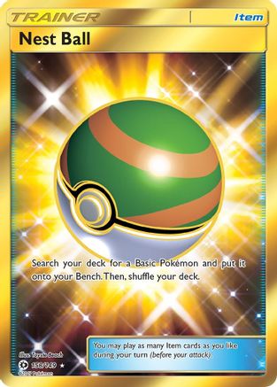 Nest Ball (Secret) 158/149  - Holofoil SM Base Set - Secret Rare