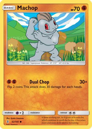 Machop (62) (62) 062/145  SM  Guardians Rising - Common