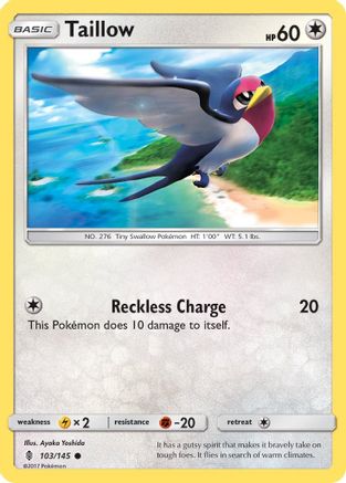 Taillow 103/145  SM  Guardians Rising - Common