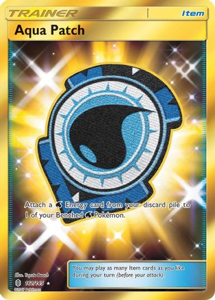 Aqua Patch (Secret) 161  - Holofoil SM  Guardians Rising - Secret Rare