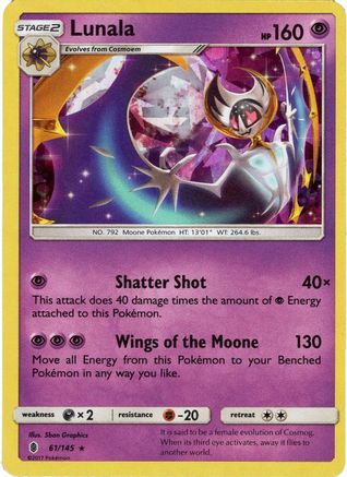 Lunala (Cracked Ice Holo) 061/145  - Holofoil Deck Exclusives - Holo Rare