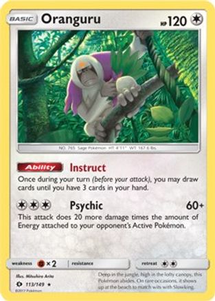 Oranguru (SM Base Set) 113/149  Deck Exclusives - Rare