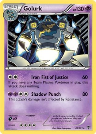 Golurk (BW Plasma Blast) 046/101  Deck Exclusives - Rare