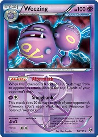 Weezing (BW Plasma Storm) 058/135  Deck Exclusives - Rare