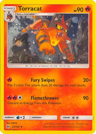 Torracat (Cosmos Holo) 025/149  - Holofoil League & Championship Cards - Promo