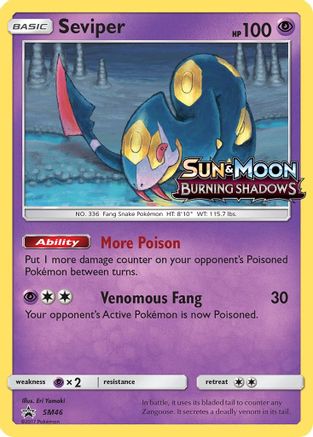 Seviper (Prerelease) SM46  - Holofoil SM Promos - Promo