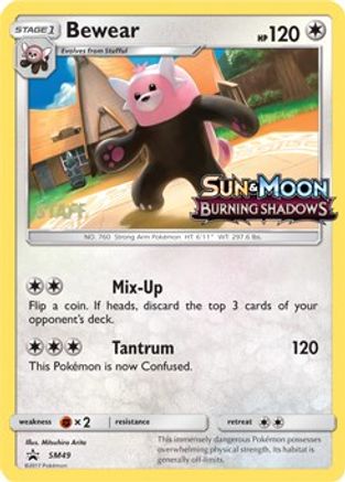 Bewear (Prerelease) [Staff] SM49  - Holofoil SM Promos - Promo
