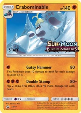 Crabominable (Prerelease) [Staff] SM47  - Holofoil SM Promos - Promo
