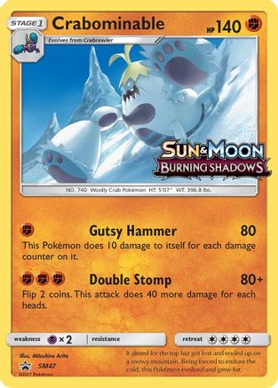Crabominable (Prerelease) SM47  - Holofoil SM Promos - Promo