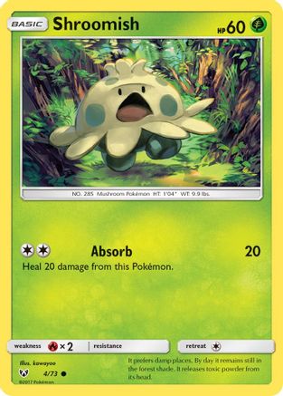 Shroomish 004/73  - Reverse Holofoil Shining Legends - Common