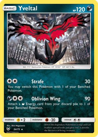 Yveltal 054/73  - Reverse Holofoil Shining Legends - Holo Rare