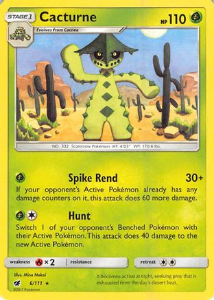 Cacturne 006/111  SM  Crimson Invasion - Rare