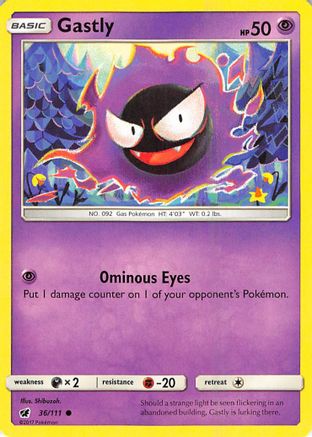 Gastly 036/111  SM  Crimson Invasion - Common