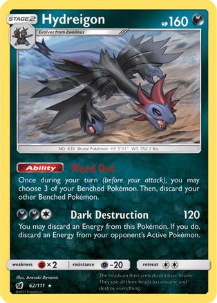 Hydreigon 062/111  SM  Crimson Invasion - Rare