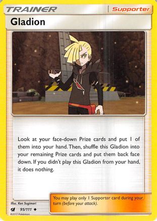 Gladion 095/111  - Reverse Holofoil SM  Crimson Invasion - Uncommon