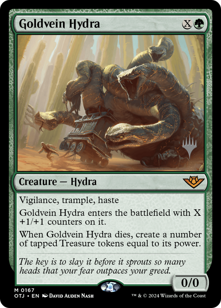 Goldvein Hydra (PPOTJ-167) - Outlaws of Thunder Junction Promos