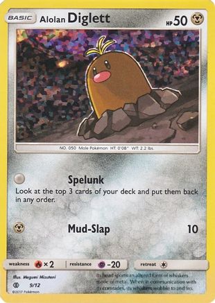 Alolan Diglett 009/12  - Holofoil McDonalds Promos 2017 - Promo
