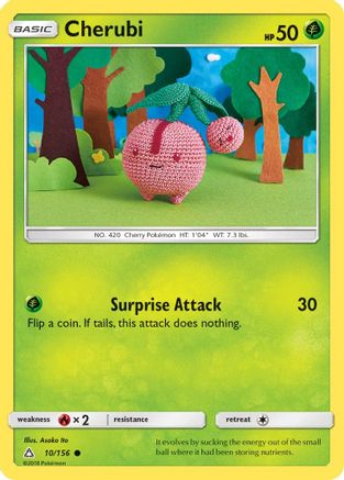 Cherubi 010/156  - Reverse Holofoil SM  Ultra Prism - Common
