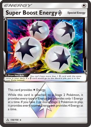 Super Boost Energy Prism Star 136/156  - Holofoil SM  Ultra Prism - Prism Rare