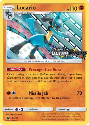 Lucario (Prerelease) SM95  - Holofoil SM Promos - Promo