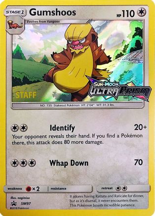 Gumshoos (Prerelease) [Staff] SM97  - Holofoil SM Promos - Promo