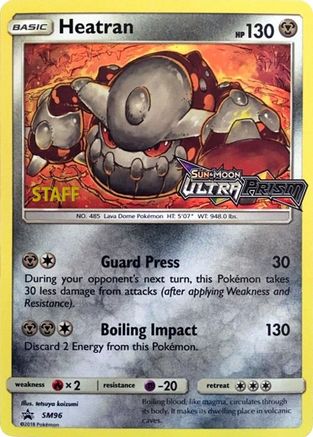 Heatran (Prerelease) [Staff] SM96  - Holofoil SM Promos - Promo