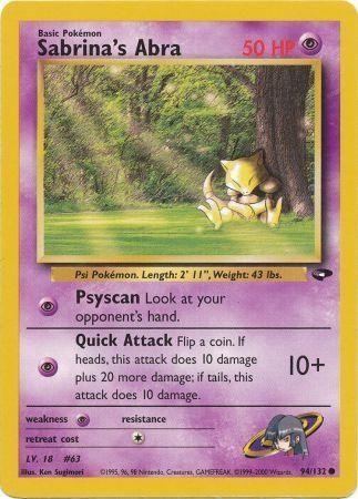 Sabrina's Abra (94) (94) 094/132  - Unlimited Gym Challenge - Common