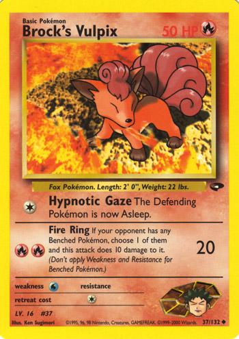 Brock's Vulpix 037/132  - Unlimited Gym Challenge - Uncommon