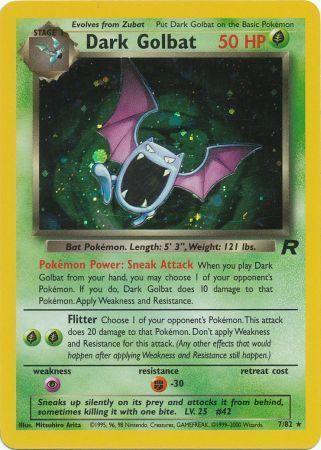 Dark Golbat (7) (7) 007/82  - Unlimited Holofoil Team Rocket - Holo Rare