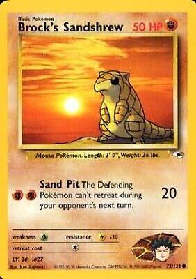 Brock's Sandshrew (72) (72) 072/132  - Unlimited Gym Heroes - Common
