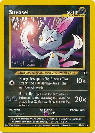 Sneasel 025/111  - Unlimited Neo Genesis - Rare