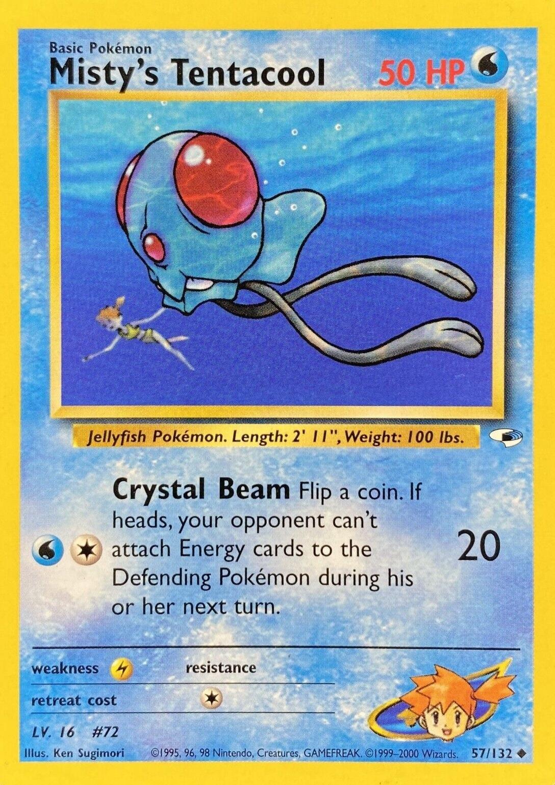 Misty's Tentacool (57) (57) 057/132  - Unlimited Gym Heroes - Uncommon