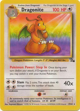 Dragonite (19) (19) 019/62  - Unlimited Fossil - Rare