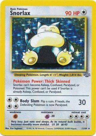Snorlax (11) (11) 011/64  - Unlimited Holofoil Jungle - Holo Rare