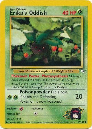 Erika's Oddish (47) (47) 047/132  - Unlimited Gym Heroes - Uncommon