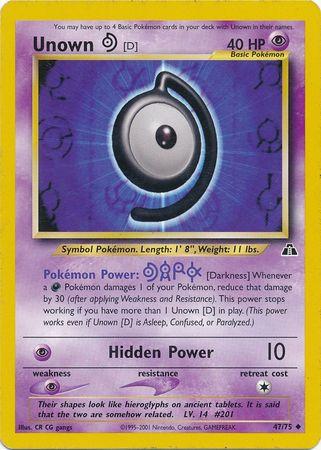 Unown [D] 047/75  - Unlimited Neo Discovery - Uncommon