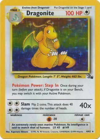 Dragonite (4) (4) 004/62  - Unlimited Holofoil Fossil - Holo Rare