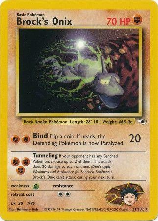 Brock's Onix (21) (21) 021/132  - Unlimited Gym Heroes - Rare