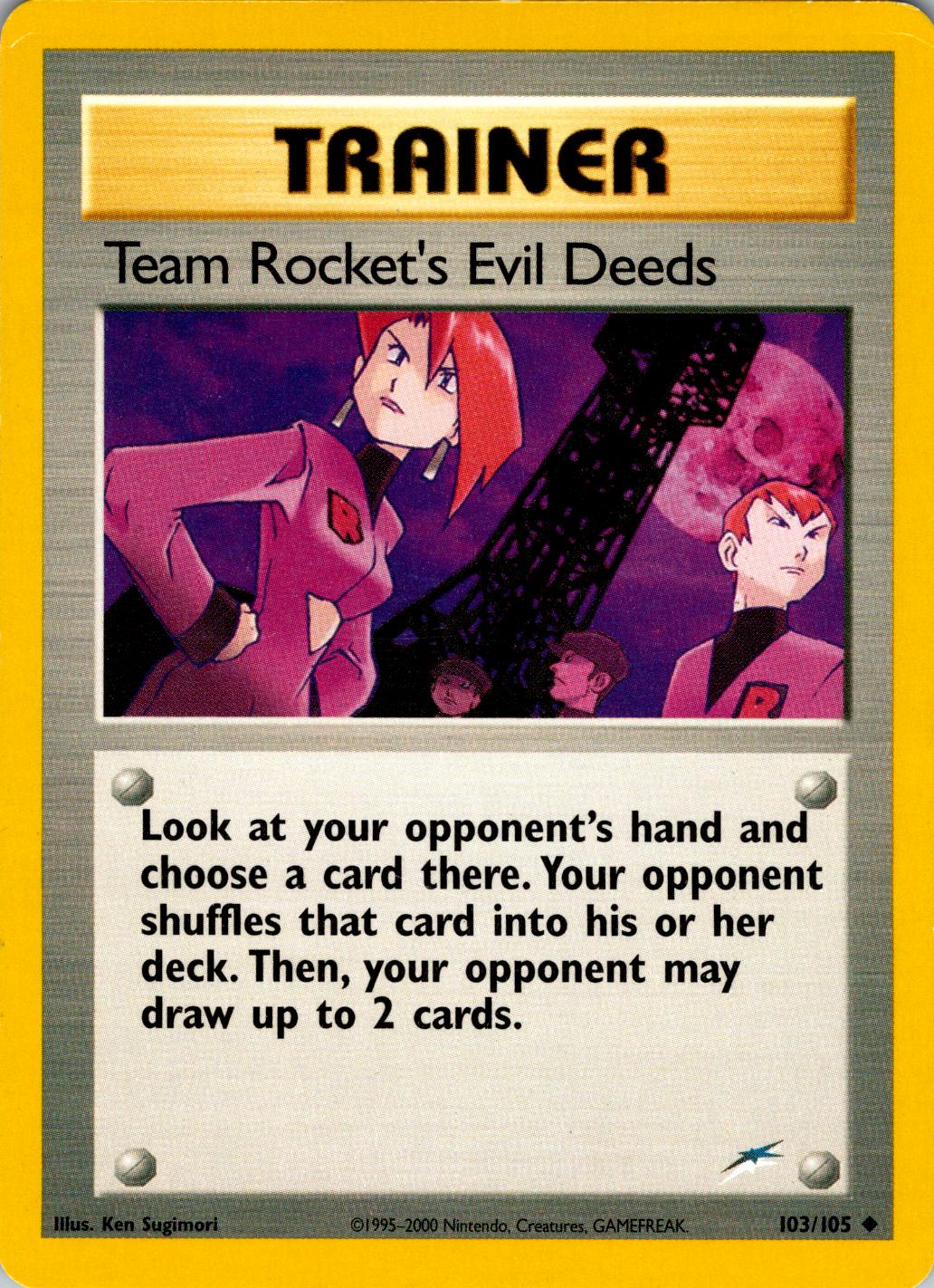 Team Rocket's Evil Deeds 103  - Unlimited Neo Destiny - Uncommon