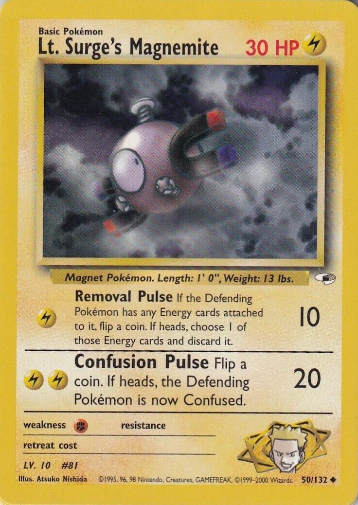 Lt. Surge's Magnemite (50) (50) 050/132  - Unlimited Gym Heroes - Uncommon