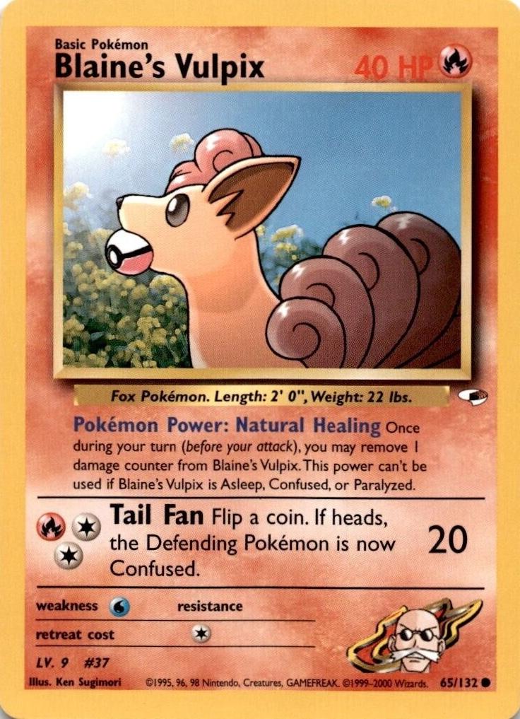 Blaine's Vulpix 065/132  - Unlimited Gym Heroes - Common