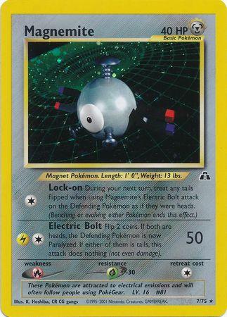 Magnemite (7) (7) 007/75  - Unlimited Holofoil Neo Discovery - Holo Rare