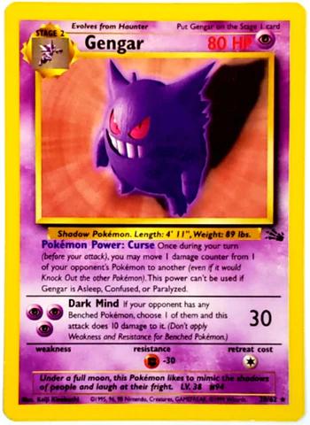 Gengar (20) (20) 020/62  - Unlimited Fossil - Rare