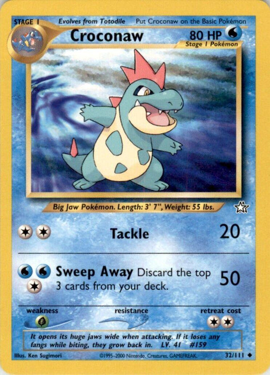 Croconaw (32) (32) 032/111  - Unlimited Neo Genesis - Uncommon