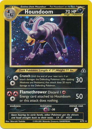 Houndoom (4) (4) 004/75  - Unlimited Holofoil Neo Discovery - Holo Rare