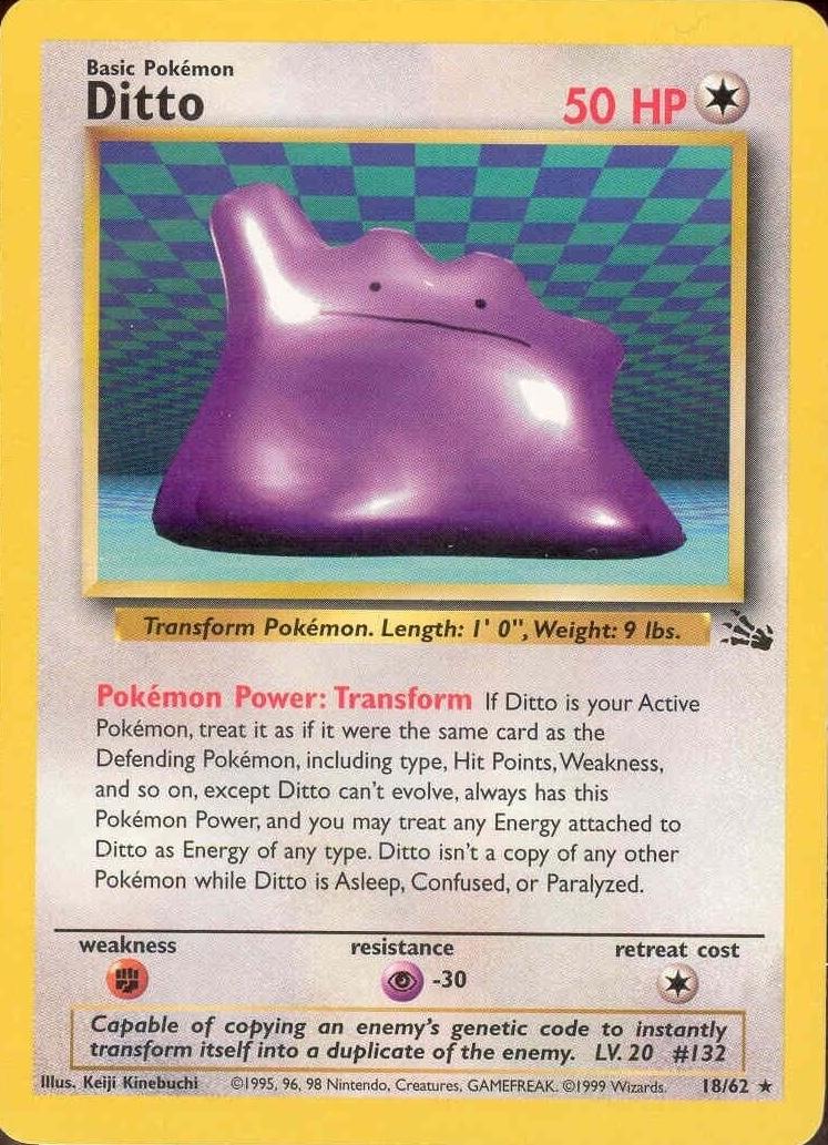 Ditto (18) (18) 018/62  - Unlimited Fossil - Rare