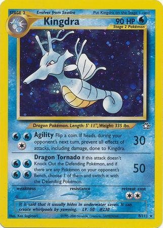 Kingdra 008/111  - Unlimited Holofoil Neo Genesis - Holo Rare