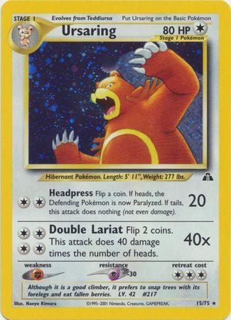 Ursaring (15) (15) 015/75  - Unlimited Holofoil Neo Discovery - Holo Rare