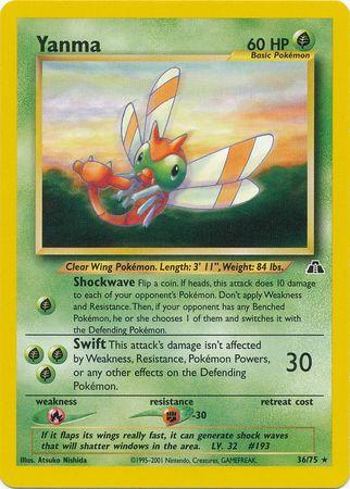 Yanma (36) (36) 036/75  - Unlimited Neo Discovery - Rare